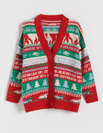 Cardigan Reserved, mix culori