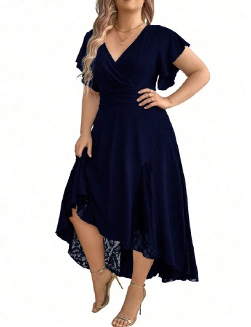 Rochie lunga SHEIN CURVE, bleumarin