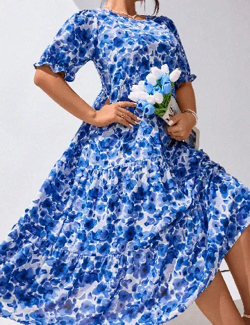 Rochie medie SHEIN CURVE, albastru Albastru