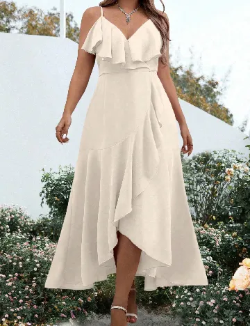 Rochie lunga SHEIN CURVE, crem Crem