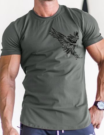 Tricou SHEIN Plus Size Men, gri