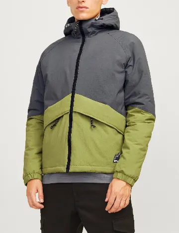 Geaca Jack&Jones, gri/verde Gri