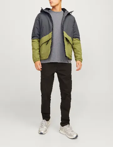 Geaca Jack&Jones, gri/verde Gri
