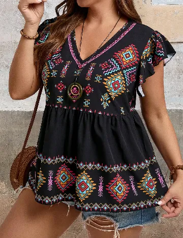 Tricou SHEIN CURVE, negru Negru