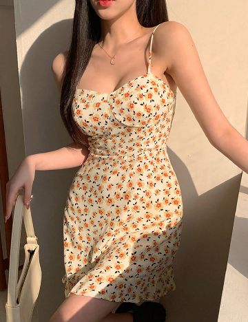 Rochie scurta SHEIN, crem