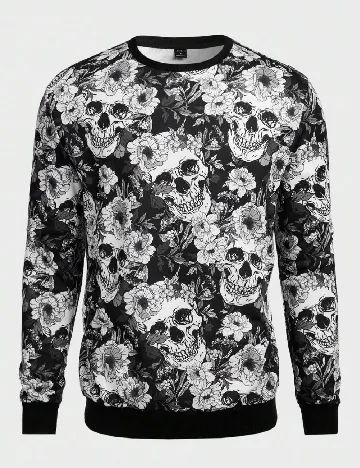 Bluza SHEIN, alb/negru Negru