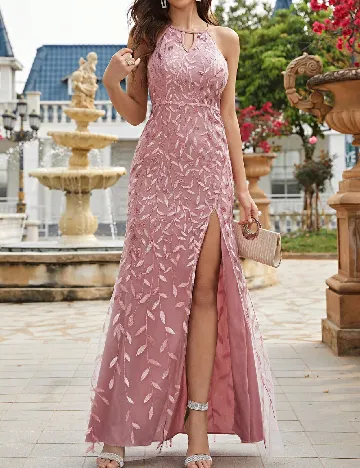 Rochie lunga UNITHORSE, roz Roz