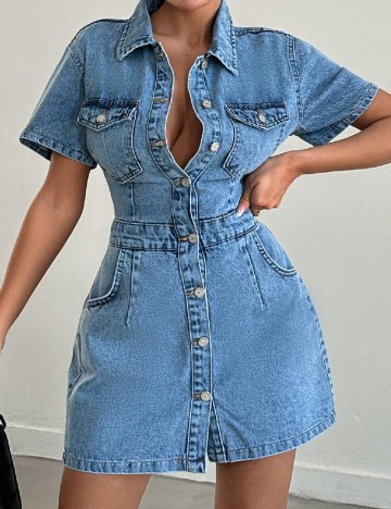 Rochie scurta SHEIN, albastru
