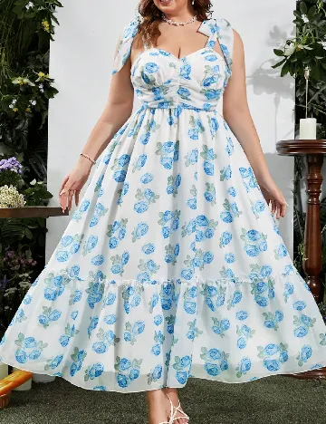 Rochie lunga SHEIN CURVE, alb Alb