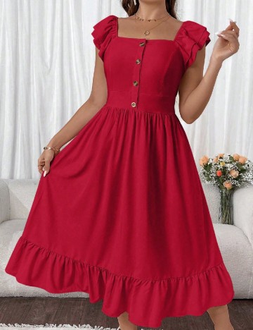 Rochie lunga SHEIN CURVE, rosu