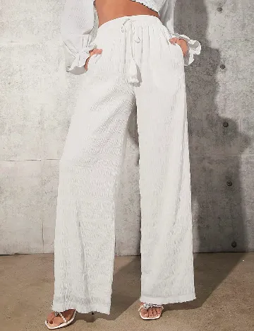 Pantaloni SHEIN, alb Alb