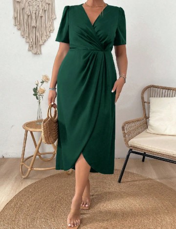 Rochie medie SHEIN CURVE, verde