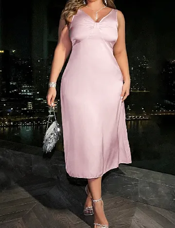 Rochie medie SHEIN CURVE, roz Roz