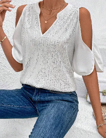 Bluza SHEIN, alb Alb