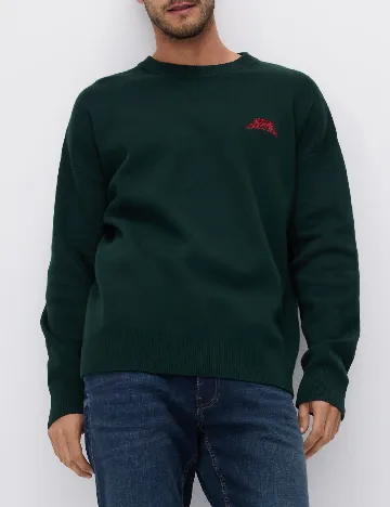 Pulover Reserved, verde inchis Verde