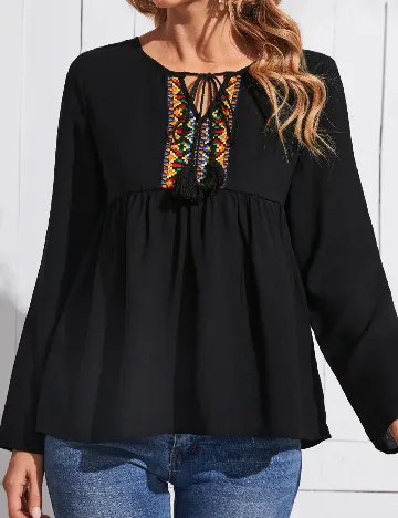 Bluza Emery Rose, negru Negru