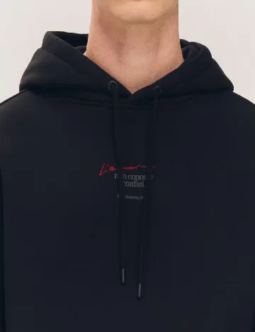 Hanorac Reserved, negru Negru