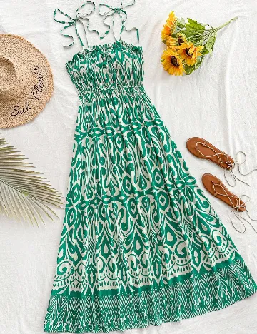 Rochie lunga SHEIN, verde Verde