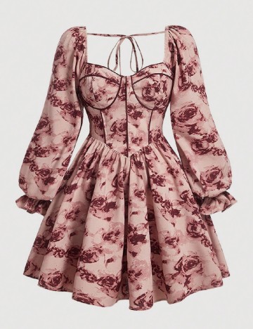 Rochie scurta SHEIN, roz pudra
