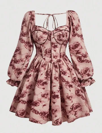 Rochie scurta SHEIN, roz pudra Roz