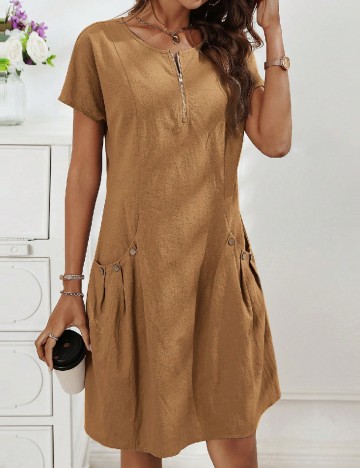 Rochie scurta SHEIN, maro