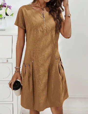 Rochie scurta SHEIN, maro Maro