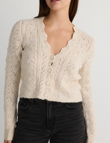 Cardigan Reserved, crem