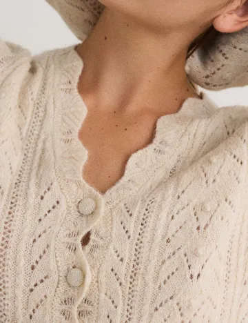 Cardigan Reserved, crem Crem