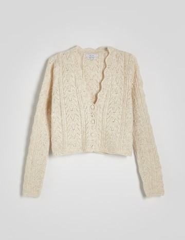 Cardigan Reserved, crem
