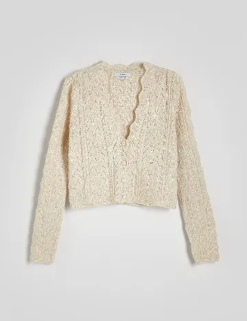 Cardigan Reserved, crem Crem