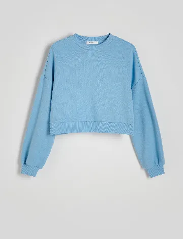 Bluza Reserved, albastru deschis Albastru
