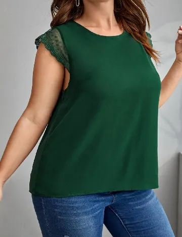 Bluza SHEIN CURVE, verde Verde