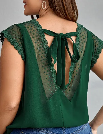 Bluza SHEIN CURVE, verde Verde