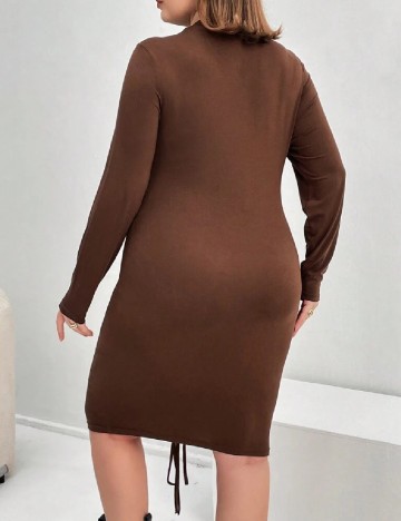 Rochie scurta SHEIN CURVE, maro