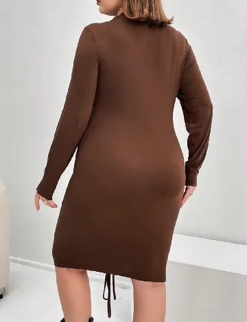 Rochie scurta SHEIN CURVE, maro Maro
