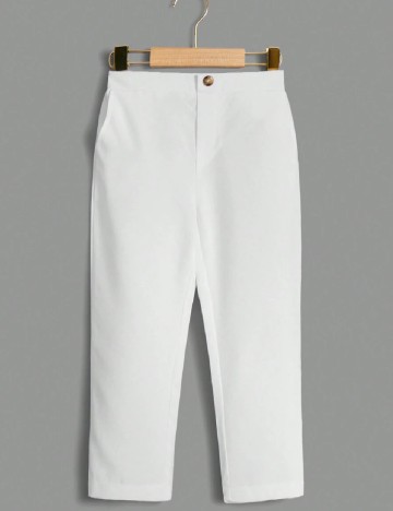 Pantaloni Shein Kids, alb