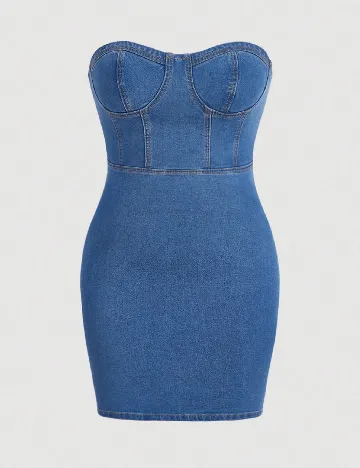 Rochie scurta SHEIN CURVE, albastru Albastru