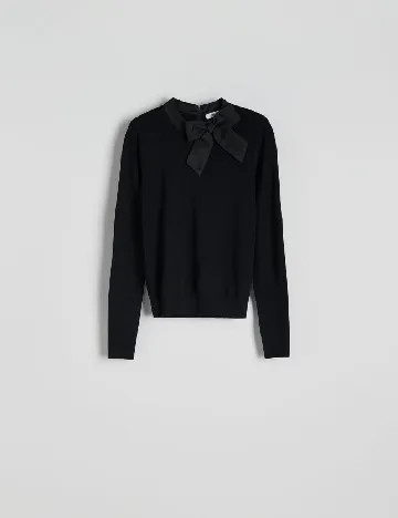 Bluza Reserved, negru Negru
