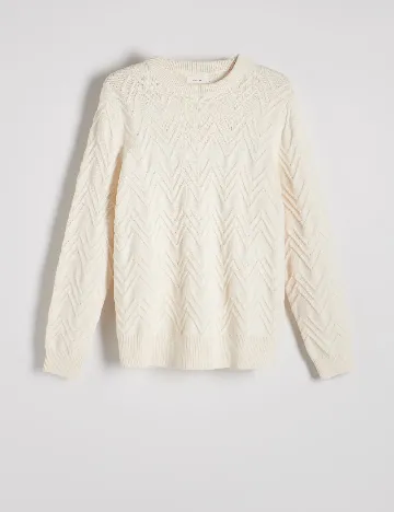 Pulover Reserved, crem Crem