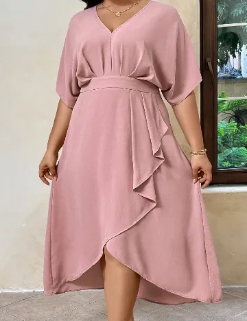 Rochie medie SHEIN CURVE, roz Roz