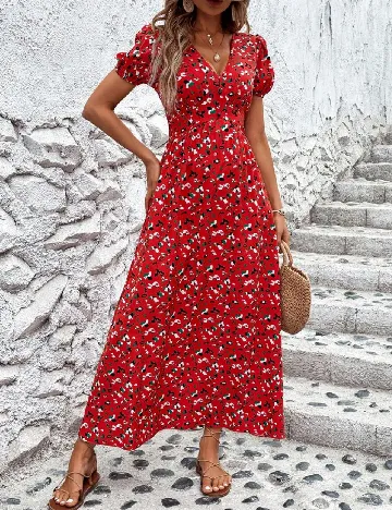 Rochie lunga SHEIN, rosu Rosu