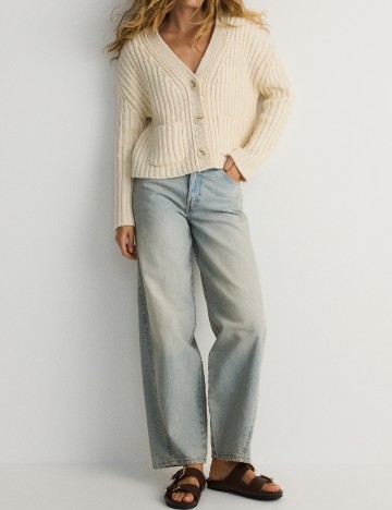 Cardigan Reserved, ecru