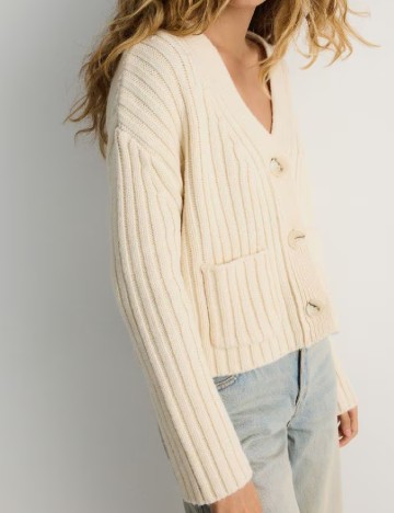 Cardigan Reserved, ecru