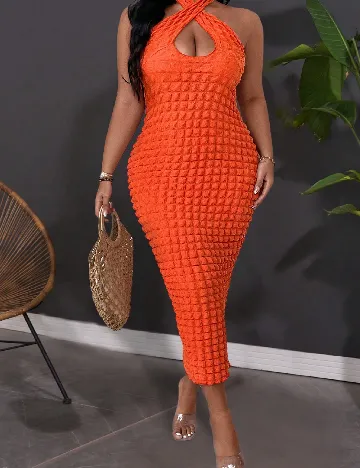 Rochie lunga SHEIN CURVE, portocaliu Portocaliu