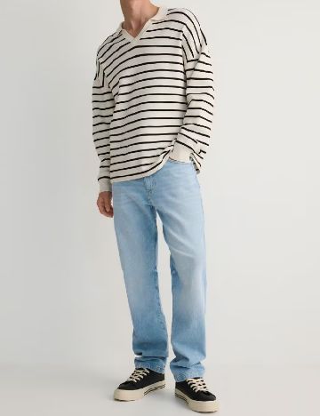 Bluza Reserved, ecru/negru