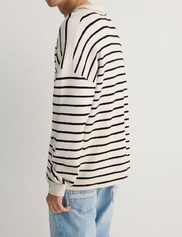 Bluza Reserved, ecru/negru