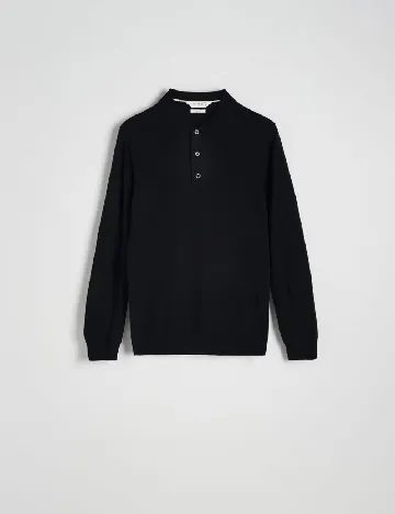 Bluza Reserved, negru Negru