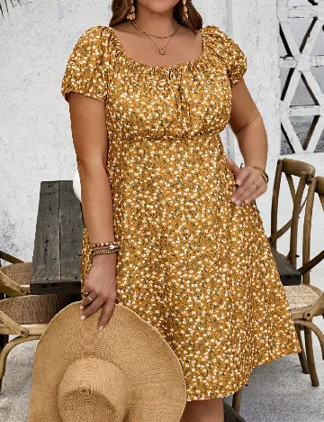 Rochie scurta SHEIN CURVE, floral Floral print