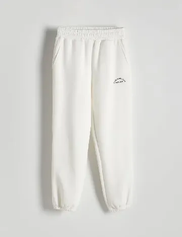 Pantaloni Reserved, ecru Alb