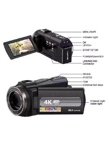 Camera Video, 4K Ultra HD, Hesasa®, 3.0